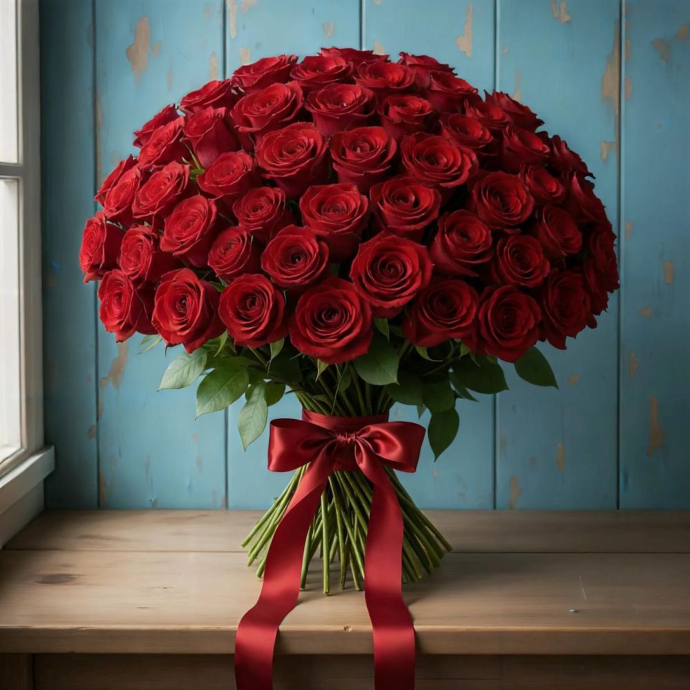 Букет Красные розы Блэк Меджик в Дагомысе