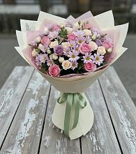 Букет цветов из:  Розы и Хризантемы в Дагомысе
