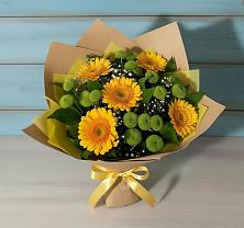 Букет цветов из:  Герберы и Хризантемы в Дагомысе