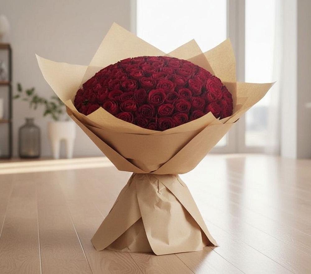 Букет 101 Красная роза в Дагомысе