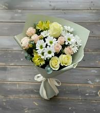 Букет цветов из:  Альстромерии, Розы и Хризантемы в Дагомысе
